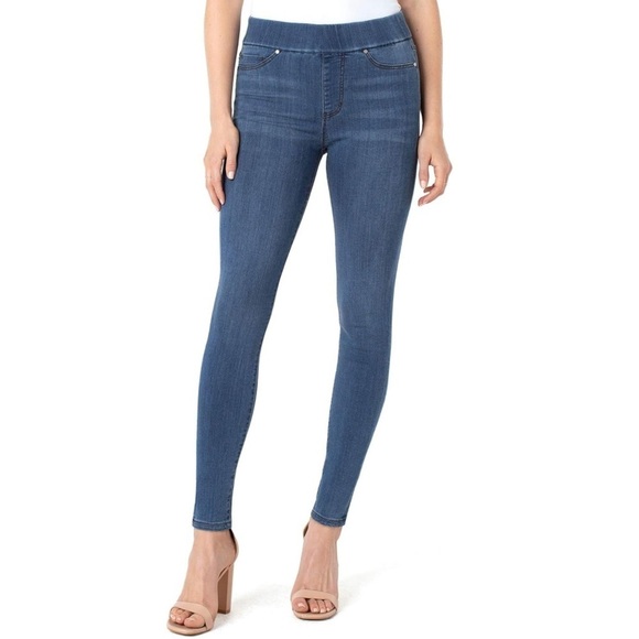 NWT verpool Women's Sienna Legging Pull-On Denim Jean 30" Inseam - Picture 2 of 8